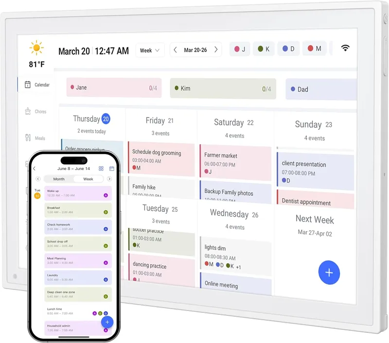 YPI Digital Calendar, 10.1inch