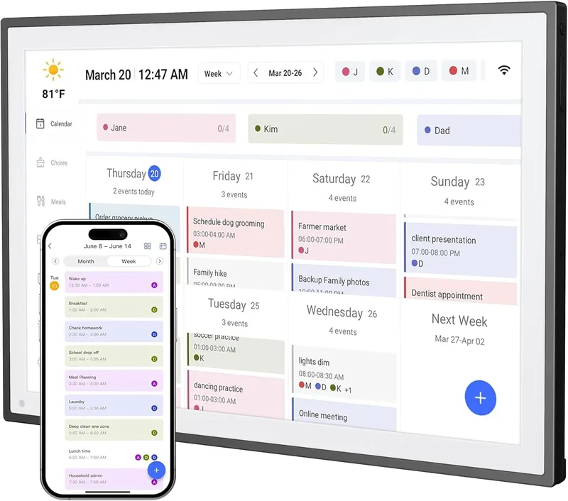 YPI Smart WiFi Electronic Calendar, 10.1inch