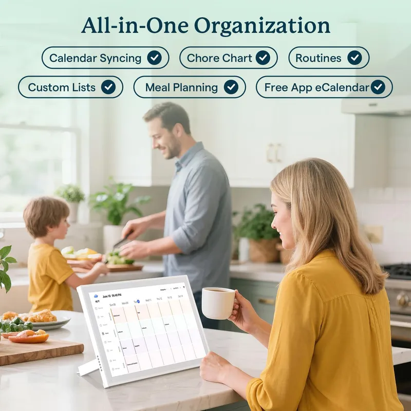 YPI Smart WiFi Electronic Calendar&Chore Chart